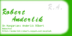 robert anderlik business card